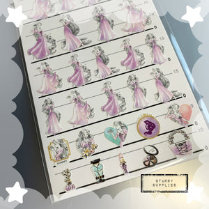 Rapunzel 4 Size Sticker Sheet
