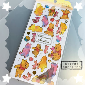 Watercolour Winnie The Pooh Sticker Sheet