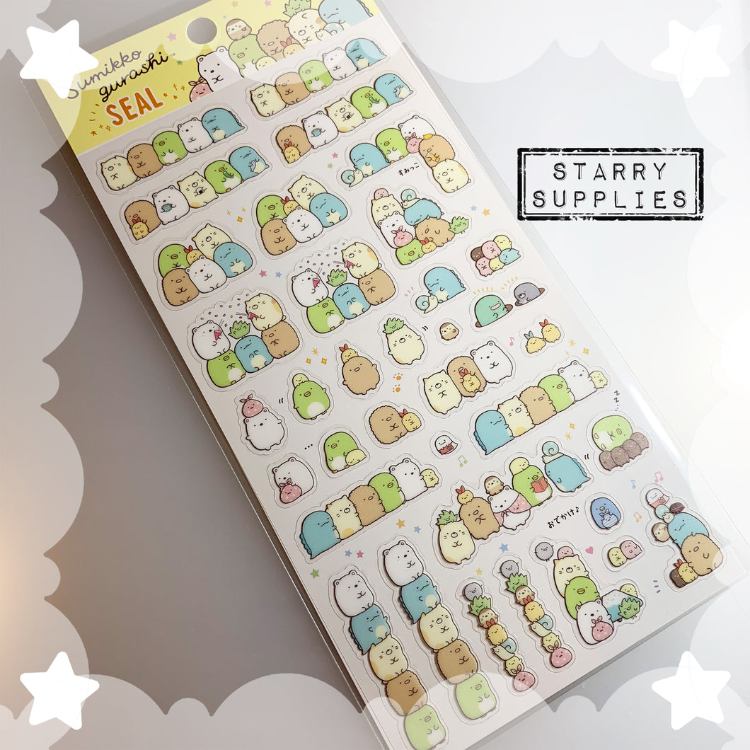 [SE3910] Sumikko Gurashi Lined Up Sticker Sheet