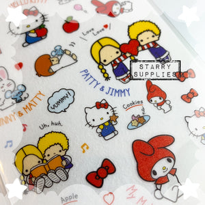 Sanrio 70’s Character Masking Sticker Sheet