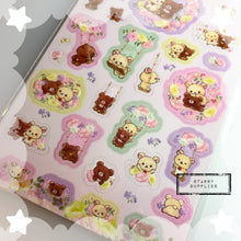 Load image into Gallery viewer, [SE3930] Glitter Korilakkuma/ Chairoikoguma Swing Sticker Sheet