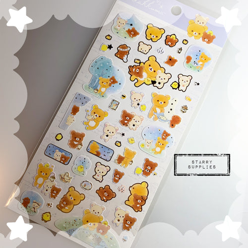 [SE3870] Chairoikoguma Starry Forest Sticker Sheet