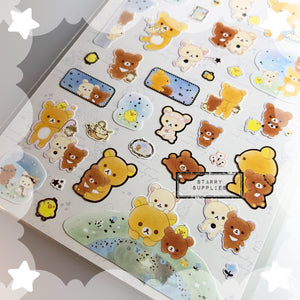 [SE3870] Chairoikoguma Starry Forest Sticker Sheet