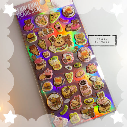 [SE3700] Rilakkuma Hamburger Funi Funi Pearl Seal