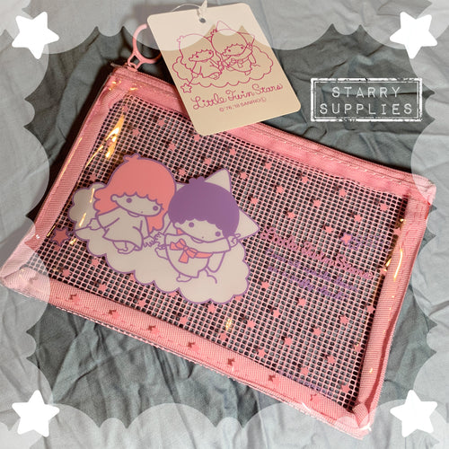 Little Twin Stars Pink Pouch