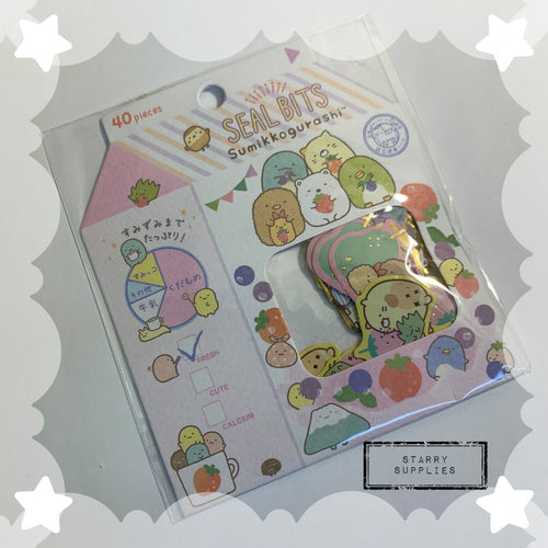 [SE3790] Sumikko Gurashi Fruit Seal Bits