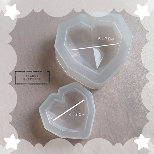 Big Diamond Heart Mold - Shiny