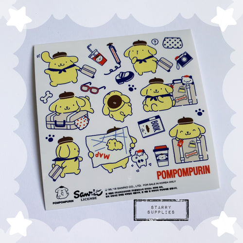 Travel Pompompurin Sticker Sheet